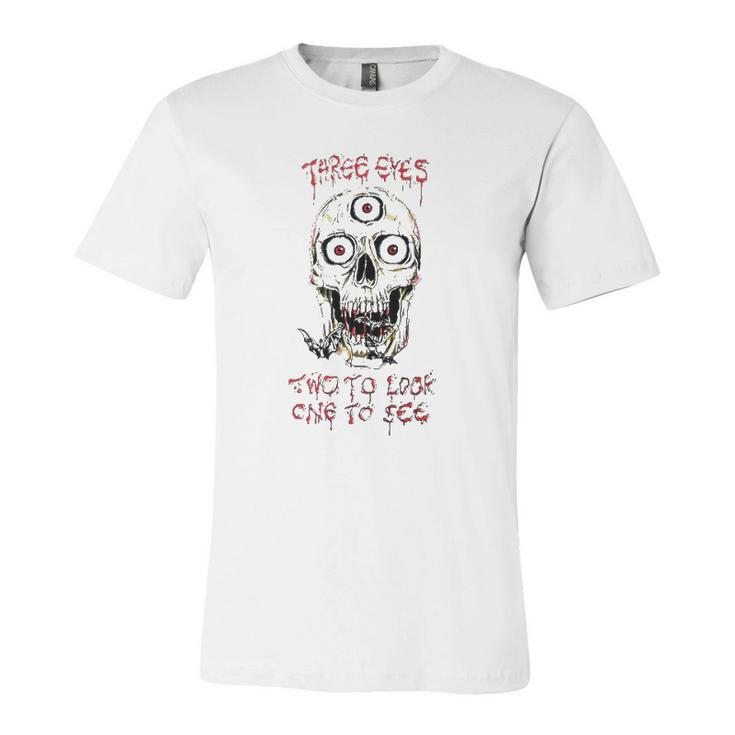 Marcos Alvarado Three Eyes Two To Look One To See Skull Jersey T-Shirt