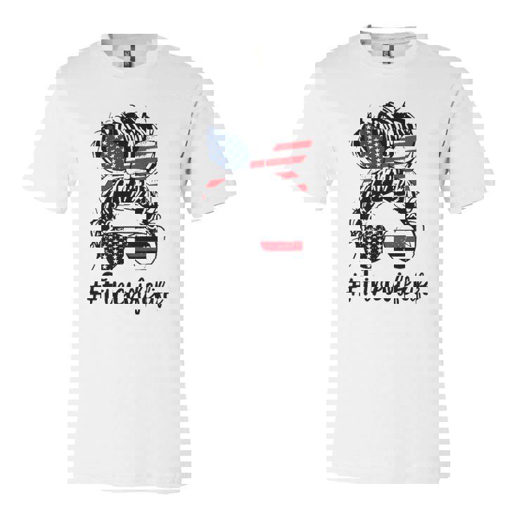Mom Life And Fire Wife Firefighter Patriotic American Unisex Jersey Short Sleeve Crewneck Tshirt