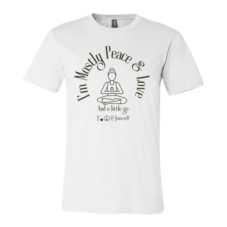 Im Mostly Peace And Love Yoga Jersey T-Shirt