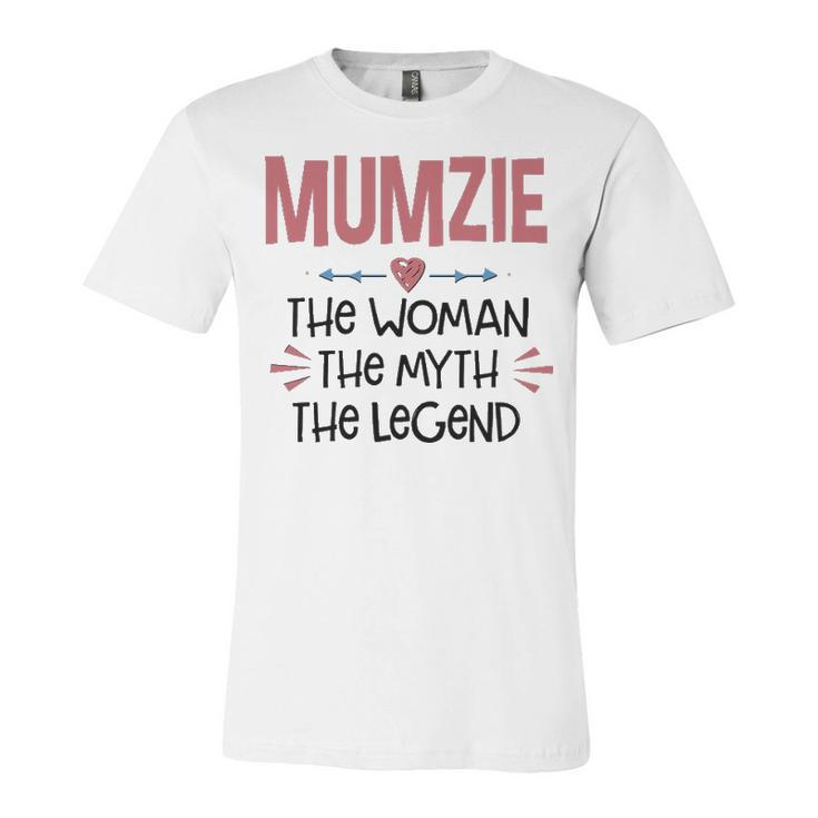 Mumzie Grandma Gift   Mumzie The Woman The Myth The Legend Unisex Jersey Short Sleeve Crewneck Tshirt