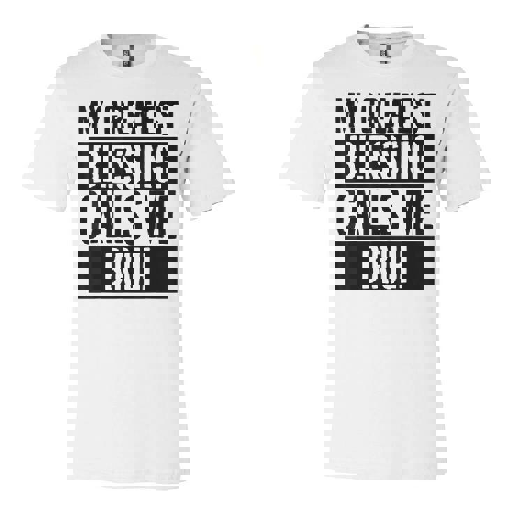 My Greatest Blessing Calls Me Bruh Vintage Mothers Day  Unisex Jersey Short Sleeve Crewneck Tshirt