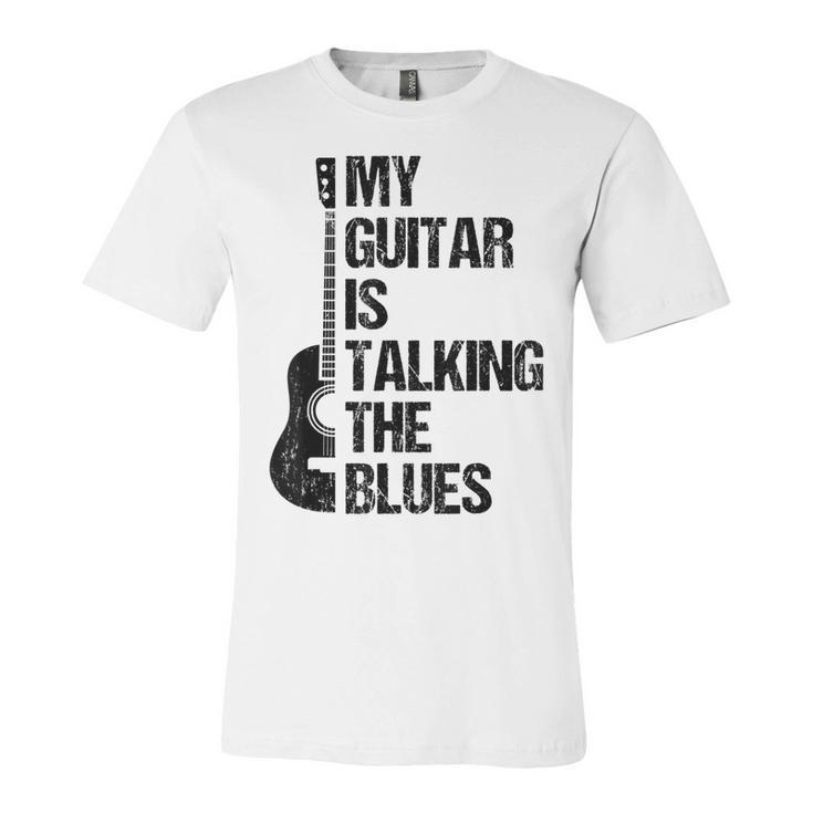 My Guitar Is Talking The Blues - Music Genre Guitarist  Unisex Jersey Short Sleeve Crewneck Tshirt