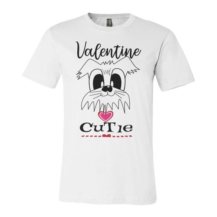 My Valentine Puppy Cutie Unisex Jersey Short Sleeve Crewneck Tshirt