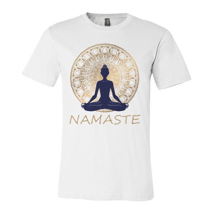 Namaste Yoga Dress Meditation Clothes Lotus Position Jersey T-Shirt