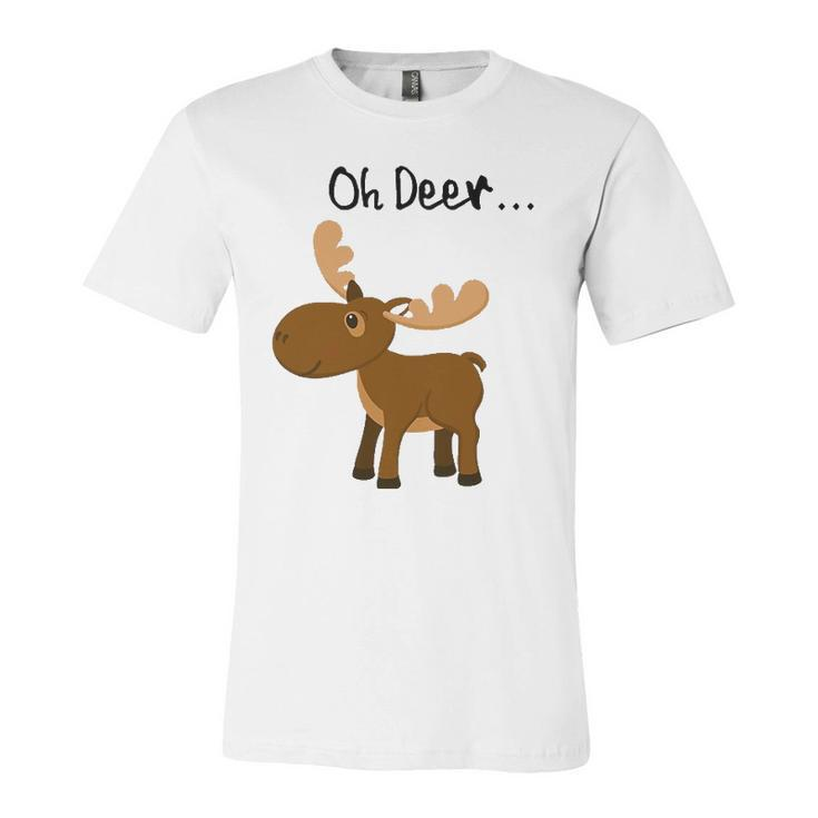 Oh Deer Cute Deer Save Wildlife Jersey T-Shirt