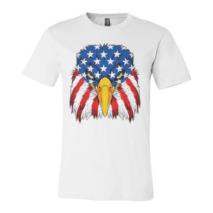 Patriotic Eagle 4Th Of July Usa American Flag Merica Kid Jersey T-Shirt