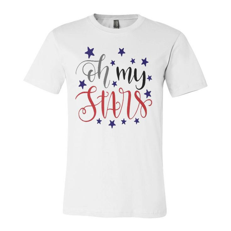 Patriotic Mom July 4Th America Usa Oh My Stars Jersey T-Shirt