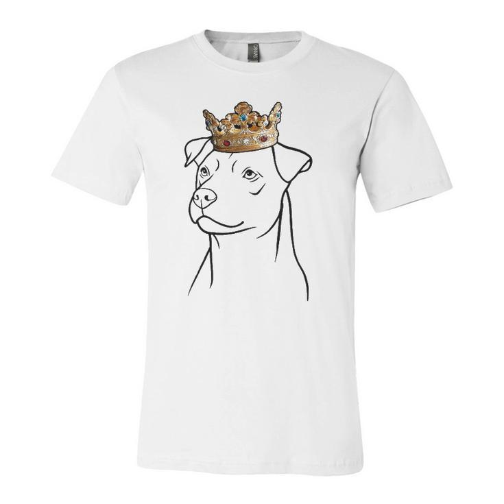 Patterdale Terrier Dog Wearing Crown Jersey T-Shirt
