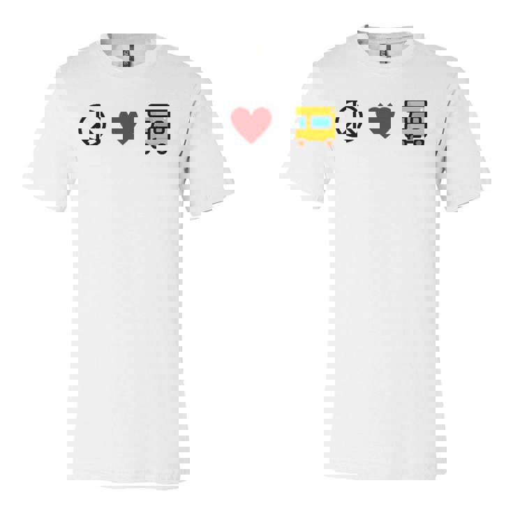 Peace Love Rv Camp Van Travel Fun Graphic Travel Jersey T-Shirt