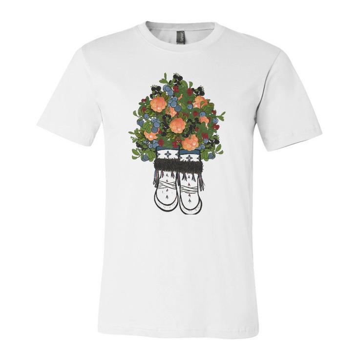 Peach Flower On Boots Lovers Jersey T-Shirt