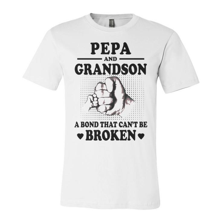 Pepa Grandpa Gift   Pepa And Grandson A Bond That Cant Be Broken Unisex Jersey Short Sleeve Crewneck Tshirt