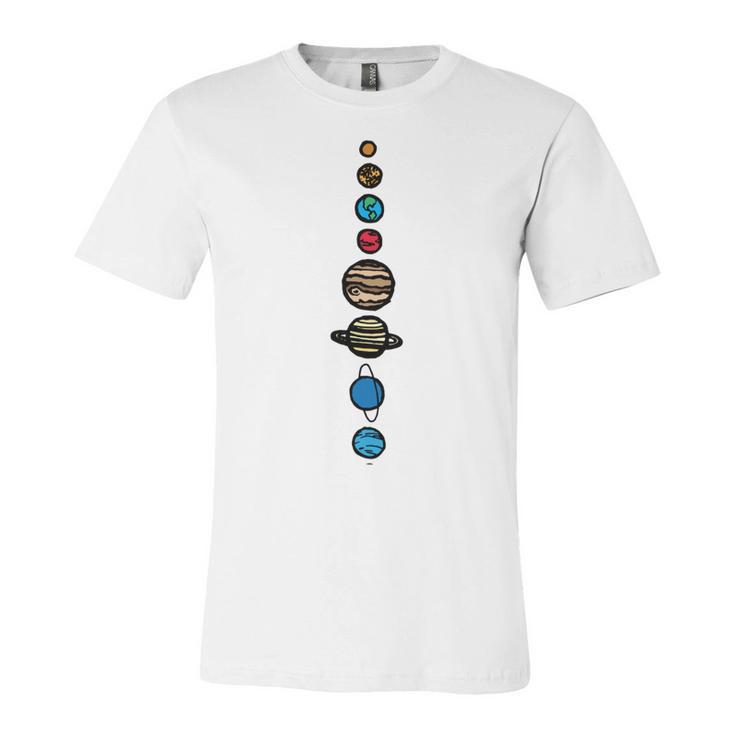 Planets Colour Unisex Jersey Short Sleeve Crewneck Tshirt