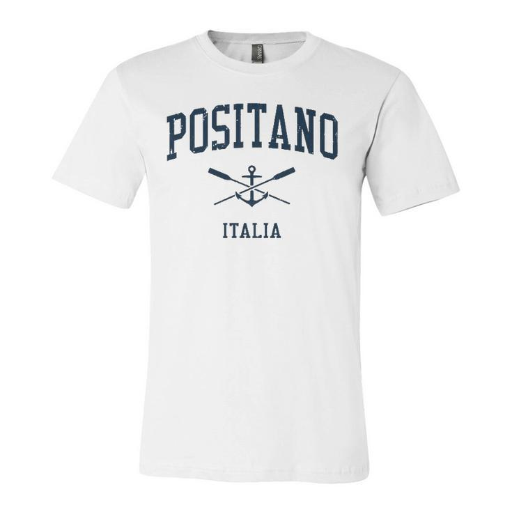 Positano Vintage Navy Crossed Oars & Boat Anchor Jersey T-Shirt