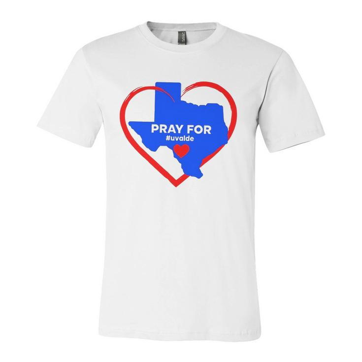 Pray For Uvalde Texas Map Heart Protect Our Children Rip For Uvalde Jersey T-Shirt