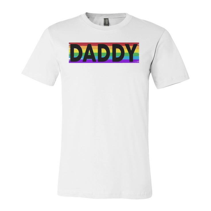 Pride Daddy Proud Gay Lesbian Lgbt Fathers Day Jersey T-Shirt