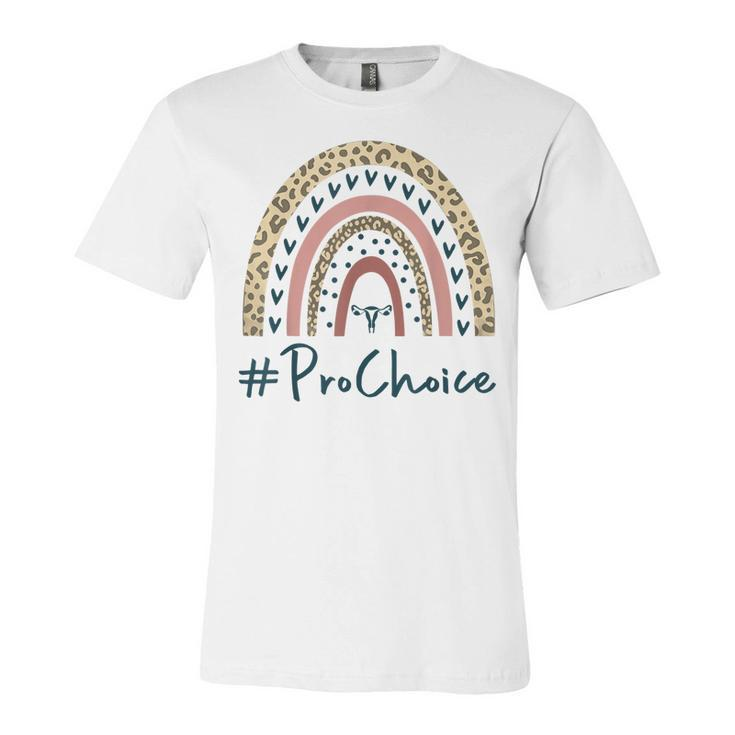 Pro Choice Leopard Rainbow Feminist Womens Rights My Choice  Unisex Jersey Short Sleeve Crewneck Tshirt