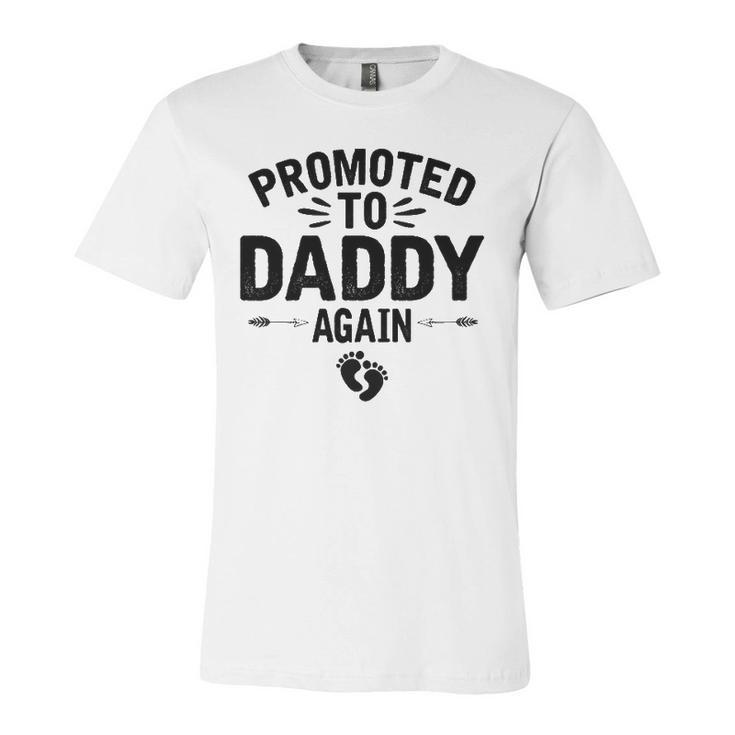 Promoted To Daddy Again Vintage Fathers Day For Dad Jersey T-Shirt