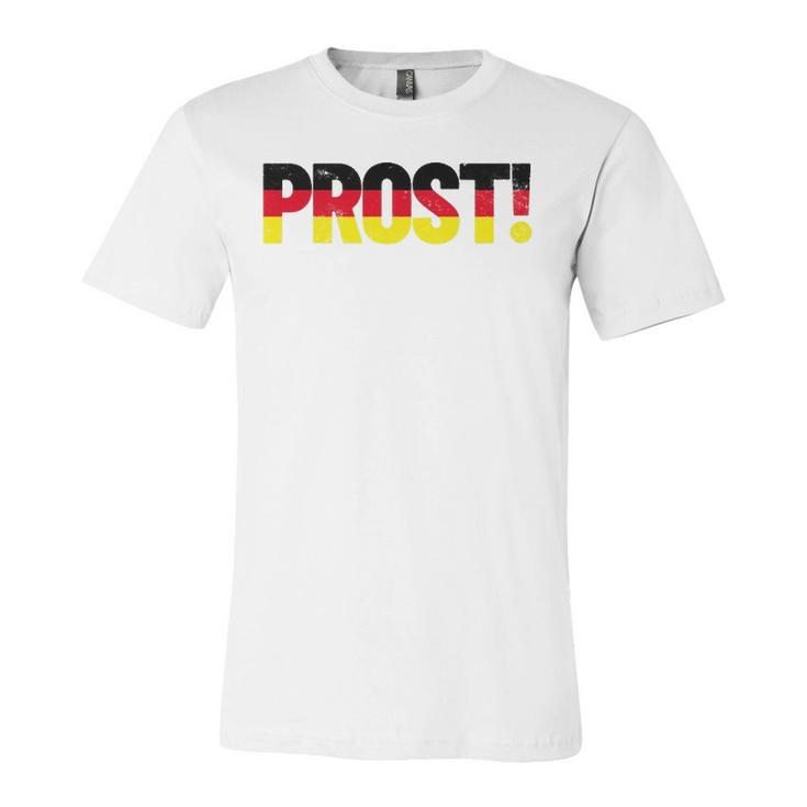 Prost Cheers Oktoberfest German Flag Colors Beer Prost Jersey T-Shirt
