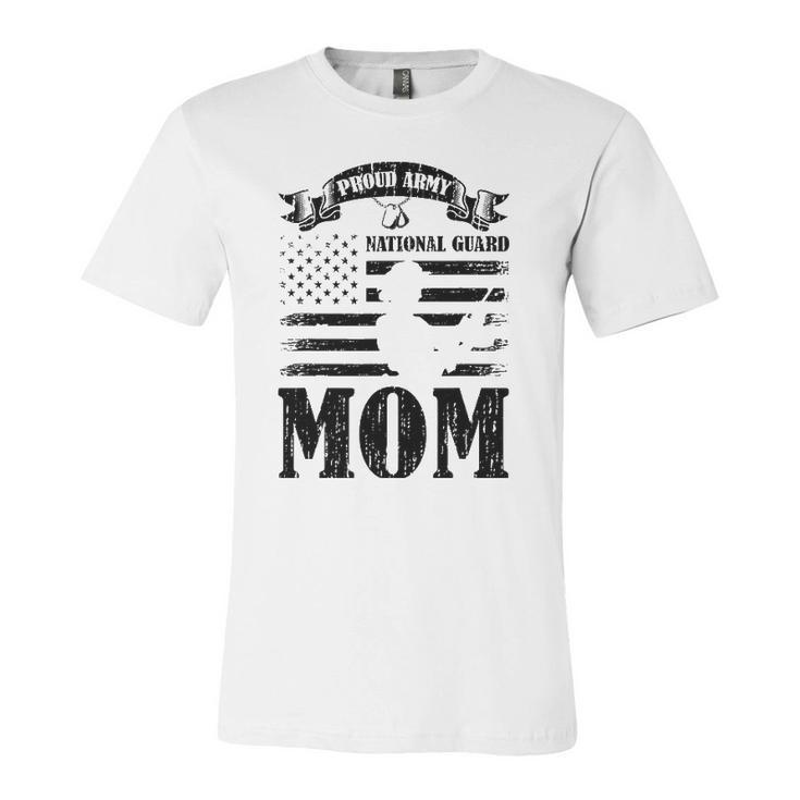 Proud Army National Guard Mom Us Flag Military Jersey T-Shirt