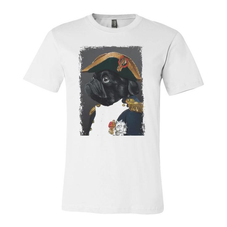 Pug Dog Dad Mom Graphic Tee Cute Black Pug Jersey T-Shirt