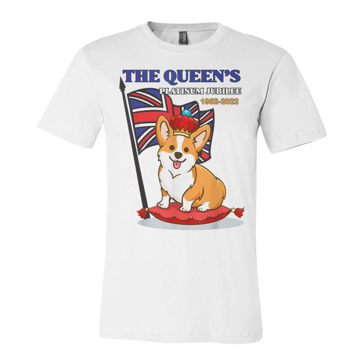 The Queen’S Platinum Jubilee 1952-2022 Corgi Union Jack Jersey T-Shirt