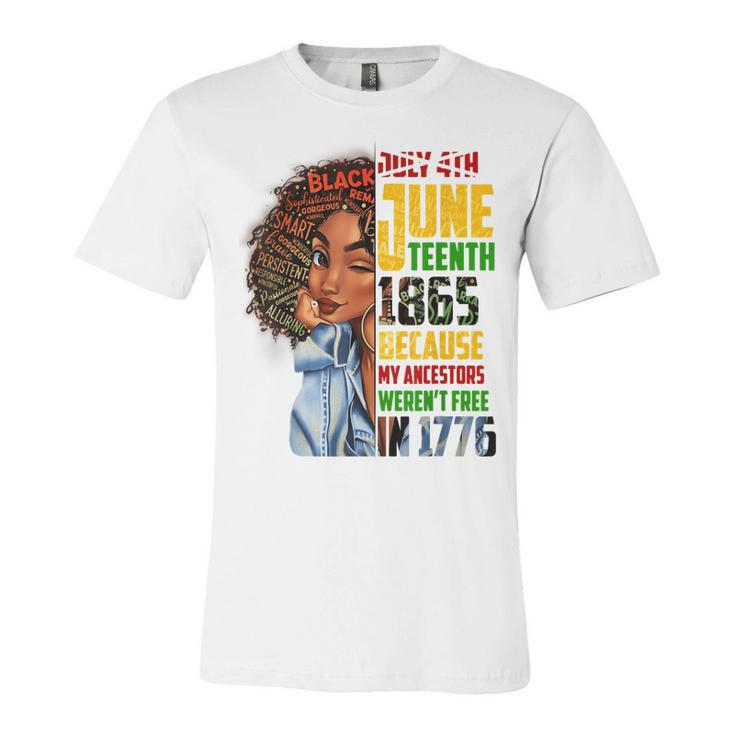 Remembering My Ancestors Junenth Black Freedom 1865 Jersey T-Shirt