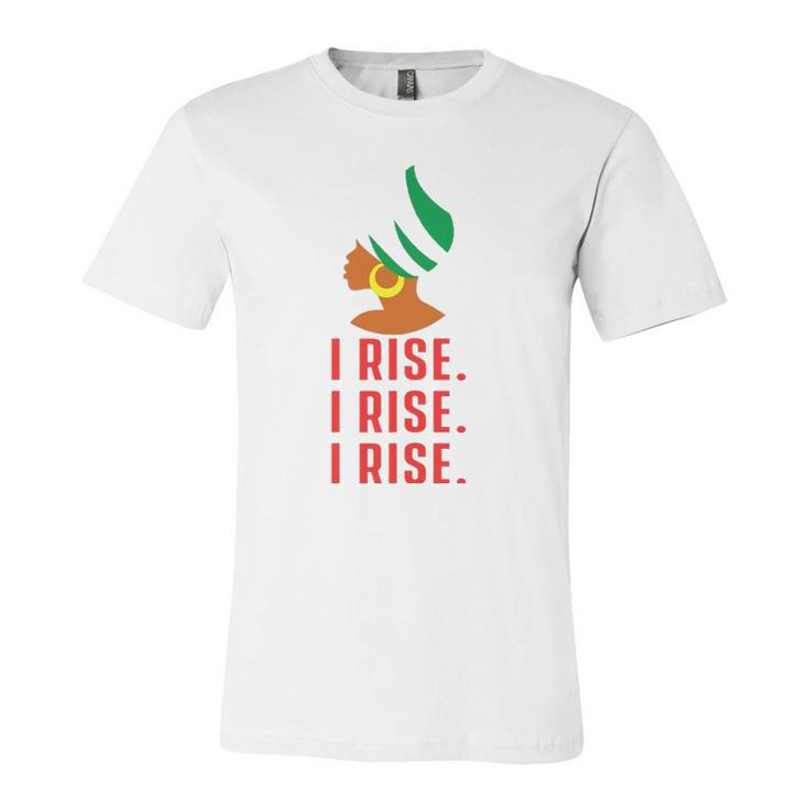 I Rise Black Woman Cute Girl Strong African American Jersey T-Shirt