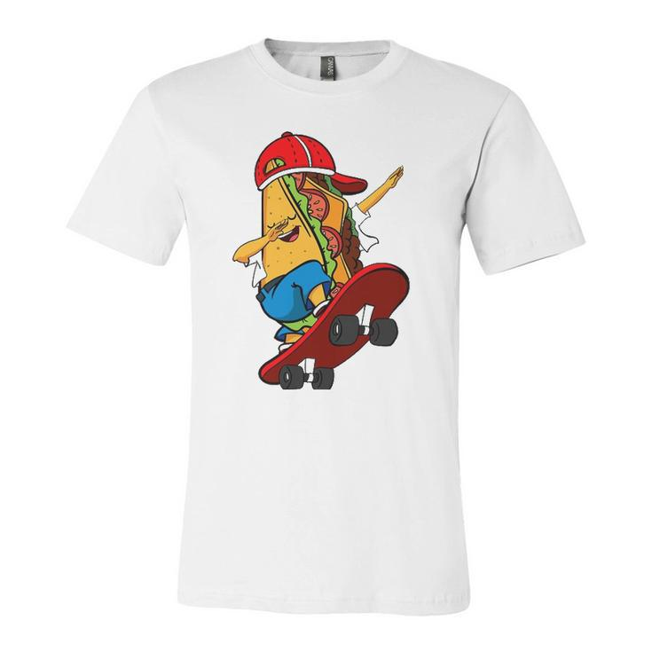 Skateboarder Taco Electric Skateboard Mexican Burrito Chili Jersey T-Shirt