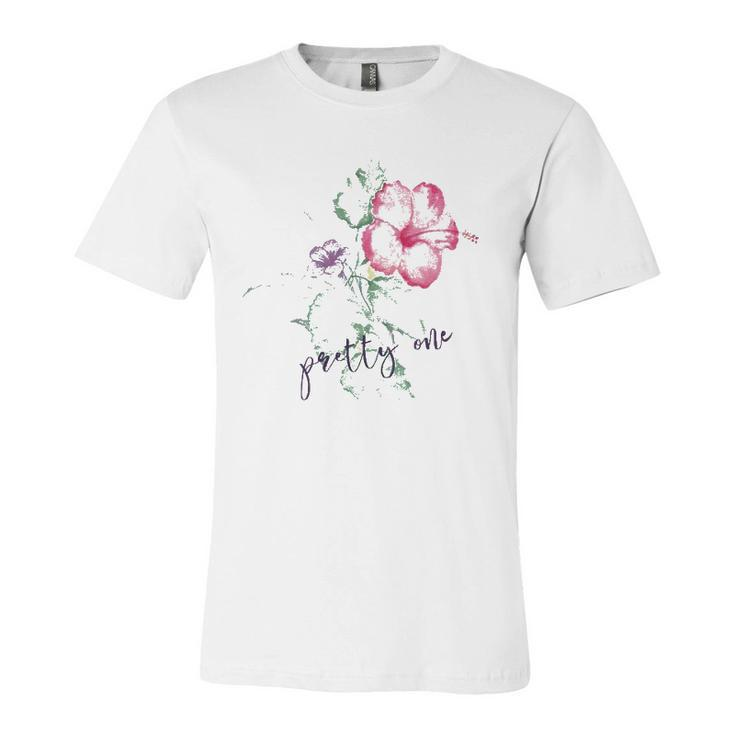 Spring Floral Pretty One Tropical Summer Hawaiian Hibiscus T Jersey T-Shirt