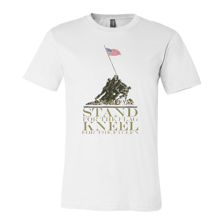 Stand For The Flag Kneel For The Fallen Patriotic Jersey T-Shirt