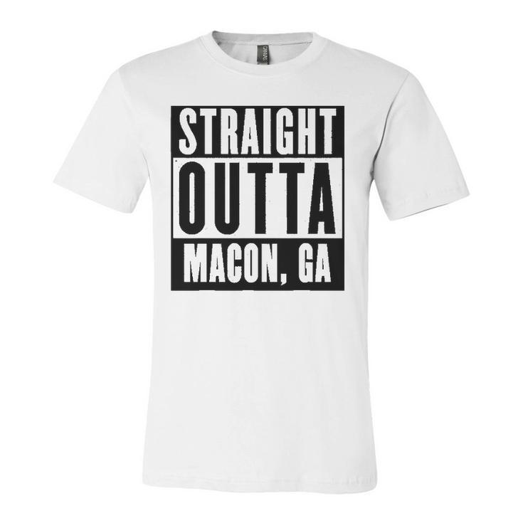 Straight Outta Georgiamacon Home Tee V Neck Jersey T-Shirt