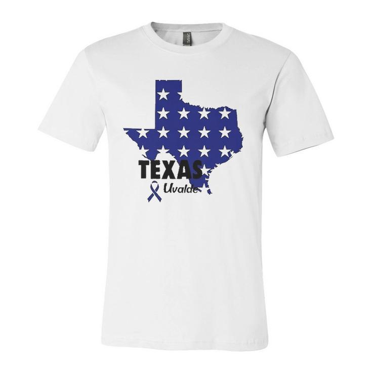 Texas Uvalde Texas Map Pray For Uvalde Uvalde Strong Jersey T-Shirt