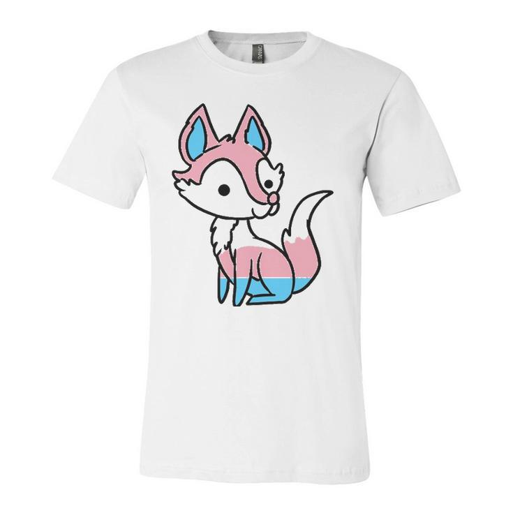 Trans Pride Fox Transgender Pride Jersey T-Shirt