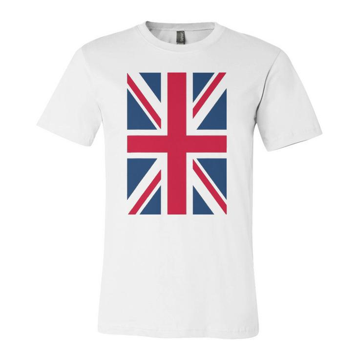 Uk Cool Vertical British Union Jack Flag Jersey T-Shirt