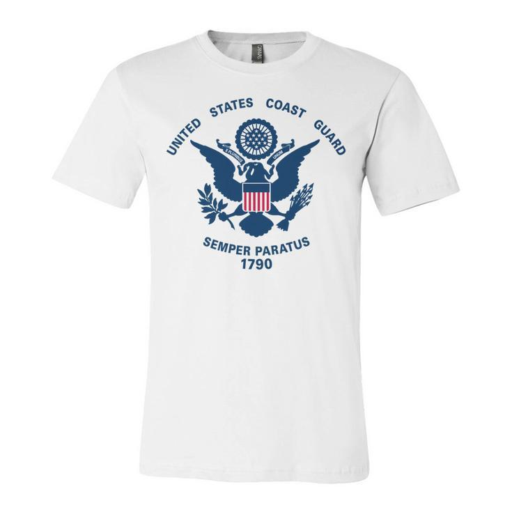 United States Coast Guard Uscg Logo Police Veteran Patriotic   Unisex Jersey Short Sleeve Crewneck Tshirt
