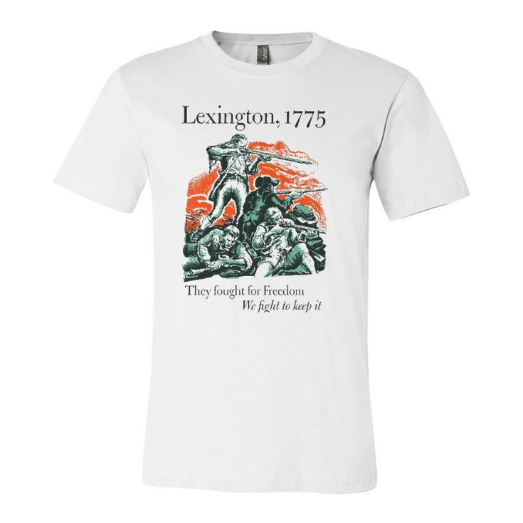 Usa Patriotic Vintage Battle Of Lexington Revolutionary War Jersey T-Shirt