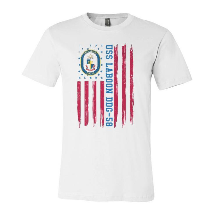 Uss Laboon Ddg-58 American Flag Veteran Fathers Day Jersey T-Shirt
