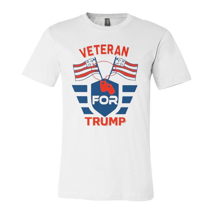 Veteran For Trump Flag Happy July 4Th Jersey T-Shirt