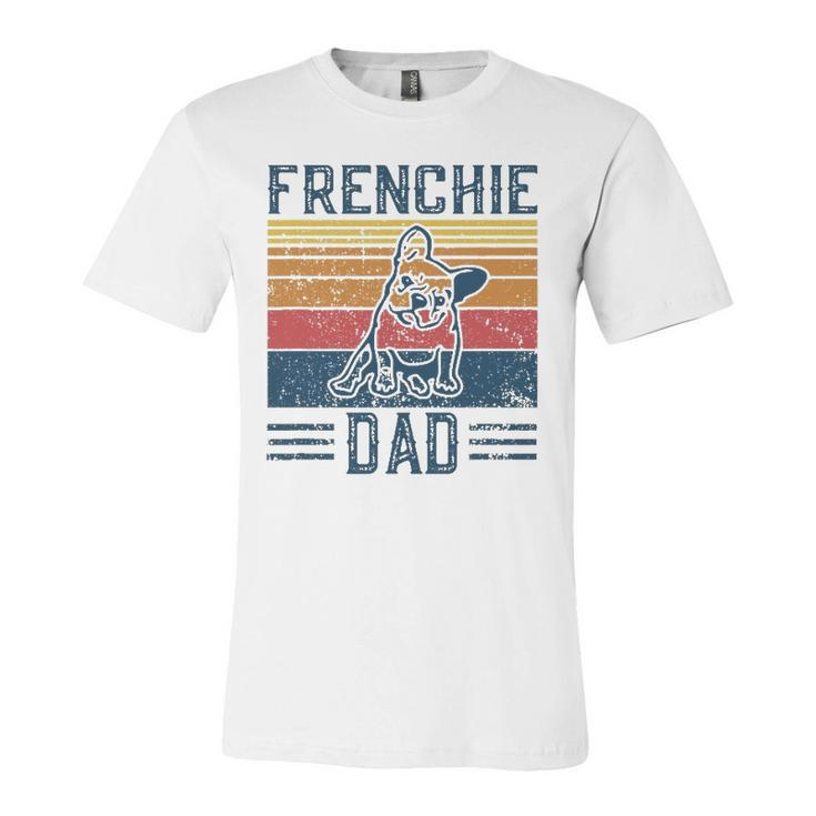 Vintage Frenchie Dad For French Bulldog Jersey T-Shirt