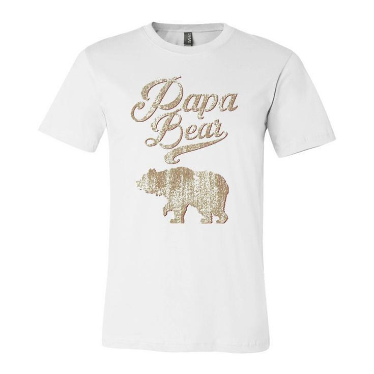 Vintage Papa Bear Dad Fathers Day Father Tee Jersey T-Shirt