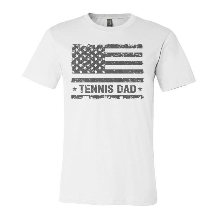 Vintage Tennis Dad America Us Flag Patriot  Jersey T-Shirt