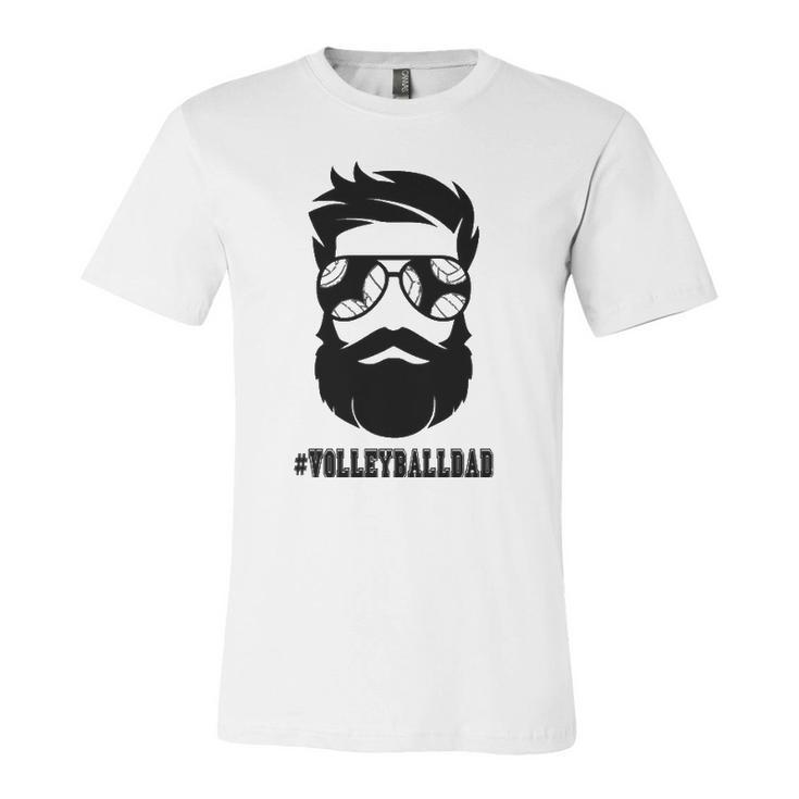Volleyball Dad With Beard And Cool Sunglasses Jersey T-Shirt