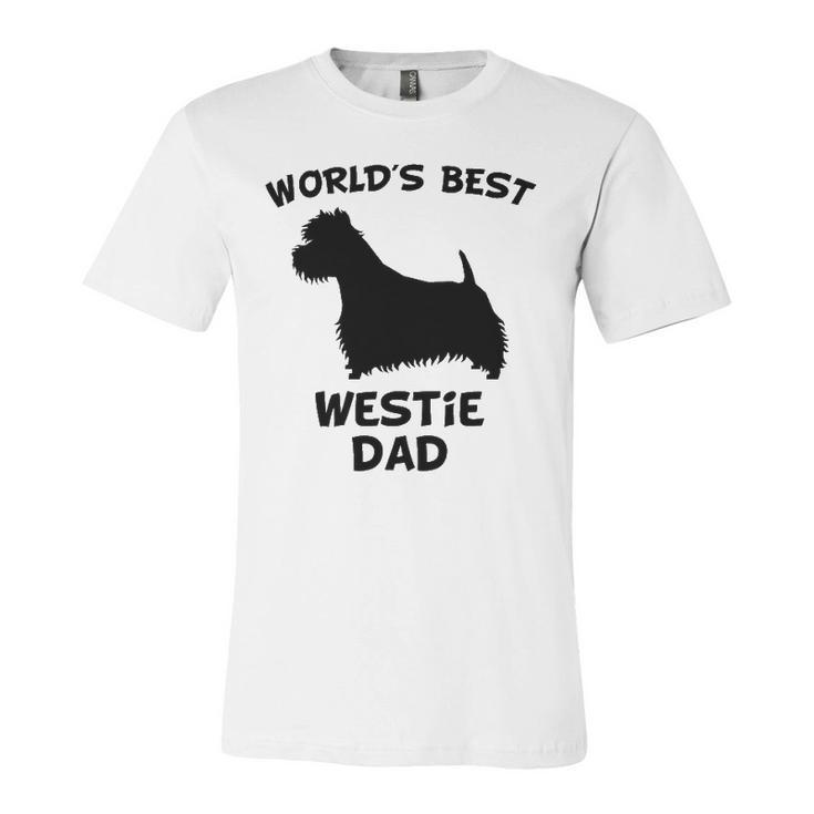 Worlds Best Westie Dad Dog Owner Jersey T-Shirt