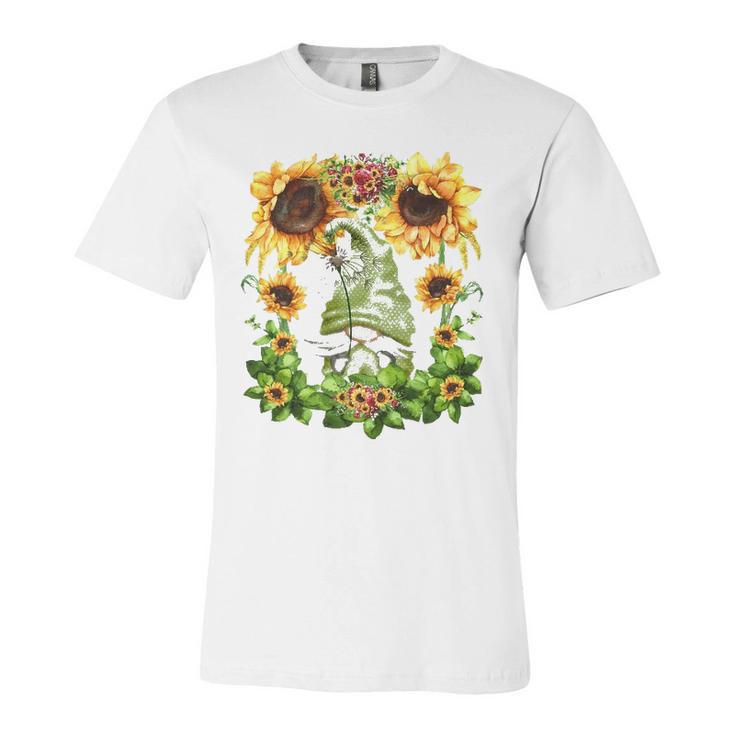 Yellow Spring Flower Pattern For Cute Dandelion Gnome Jersey T-Shirt