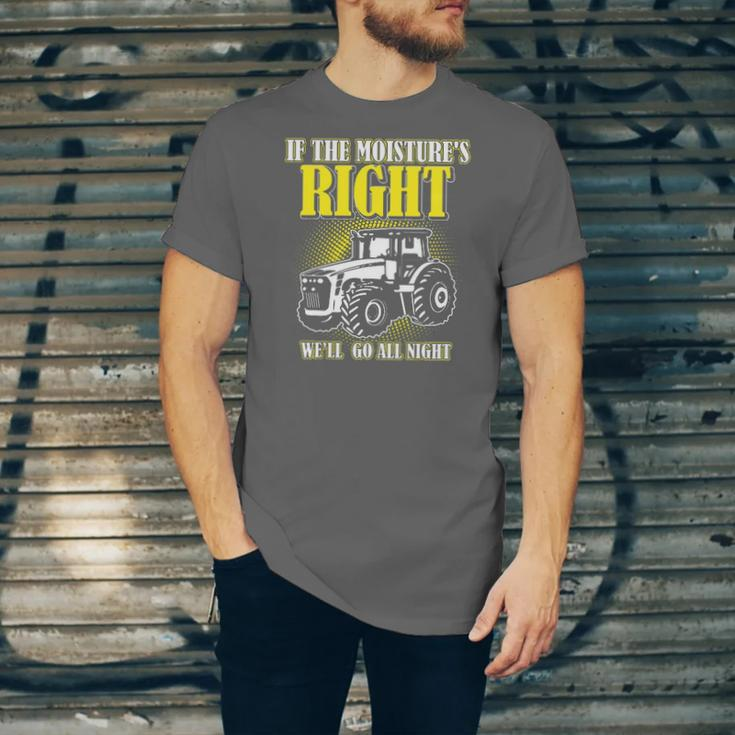 If The Moistures Right Well Go All Night Tee Farmer Jersey T-Shirt