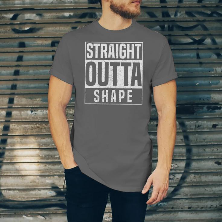 Straight Outta Shape Fitness Workout Gym Weightlifting Jersey T-Shirt