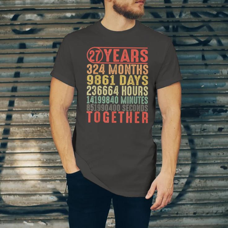 27 Year Wedding Anniversary Gifts For Her Him Couple Unisex Jersey Short Sleeve Crewneck Tshirt