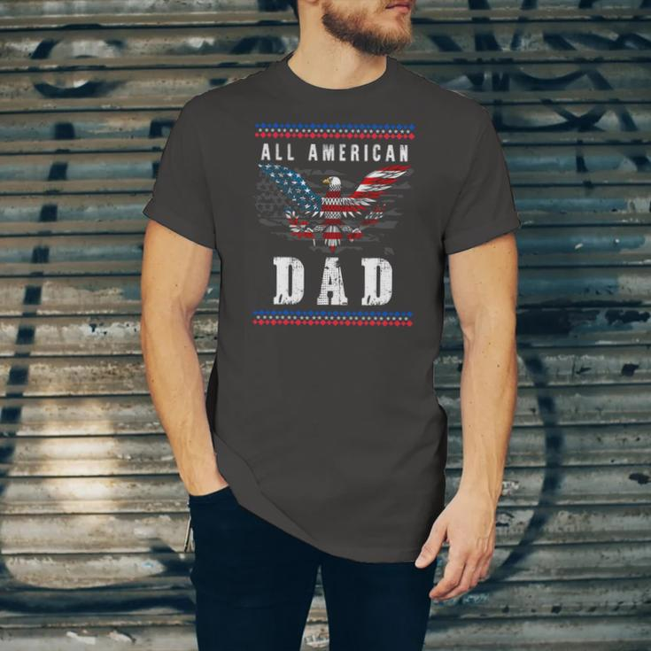4Th Of July American Flag Dad Jersey T-Shirt