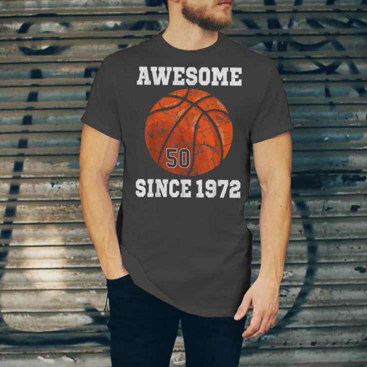 50Th Birthday Basketball Player 50 Years Old Vintage Retro Unisex Jersey Short Sleeve Crewneck Tshirt