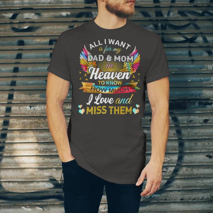 All I Want Is For My Dad & Mom In Heaven 24Ya2 Unisex Jersey Short Sleeve Crewneck Tshirt